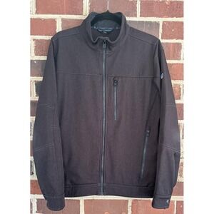 Kuhl Jacket Mens Medium Brown Full Zip Softshell Outdoor Pockets Casual
